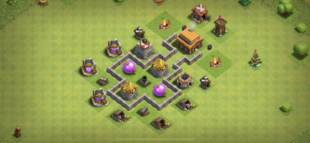 TH3 Farming Base - Top Town Hall 3 Farming Base with Link (#17) - Clash of Clans 2025​ TH3 Base