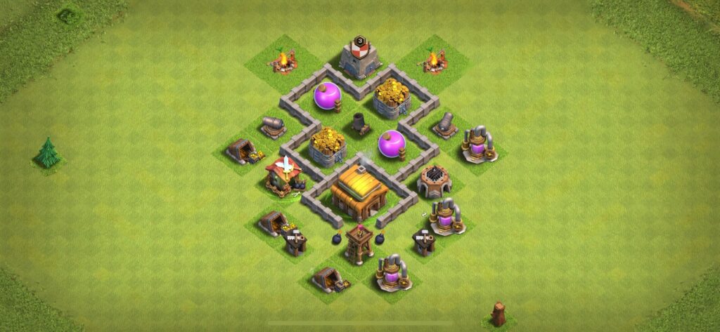 TH3 Farming Base - Top Town Hall 3 Farming Base with Link (#18) - Clash of Clans 2025​ TH3 Base