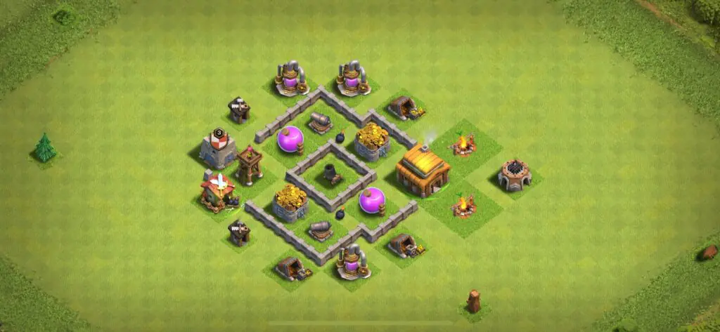 TH3 Farming Base - Top Town Hall 3 Farming Base with Link (#19) - Clash of Clans 2025​ TH3 Base