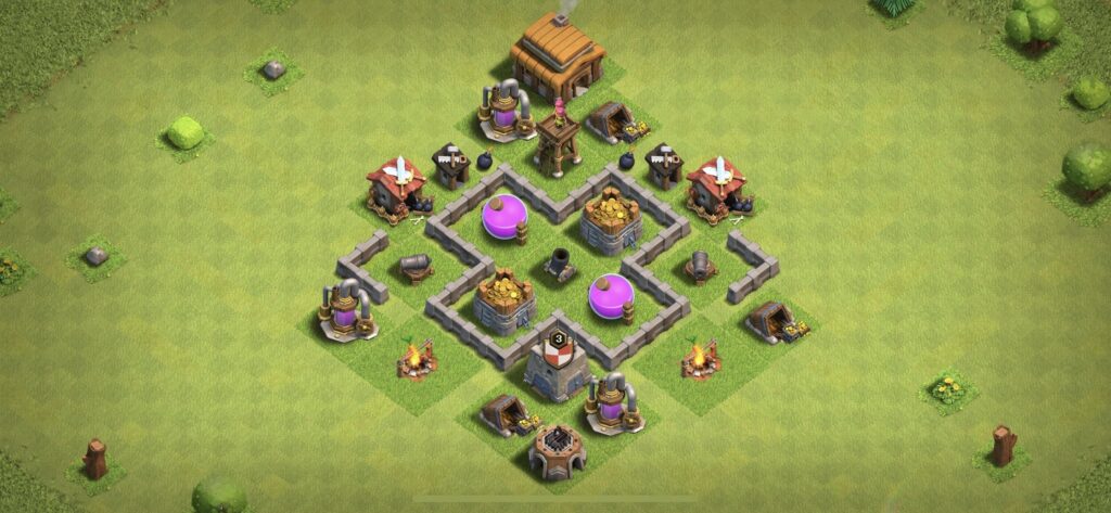 TH3 Farming Base - Top Town Hall 3 Farming Base with Link (#2) - Clash of Clans 2025​ TH3 Base