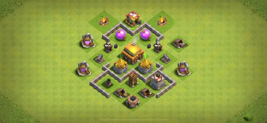 TH3 Farming Base - Top Town Hall 3 Farming Base with Link (#22) - Clash of Clans 2025​ TH3 Base