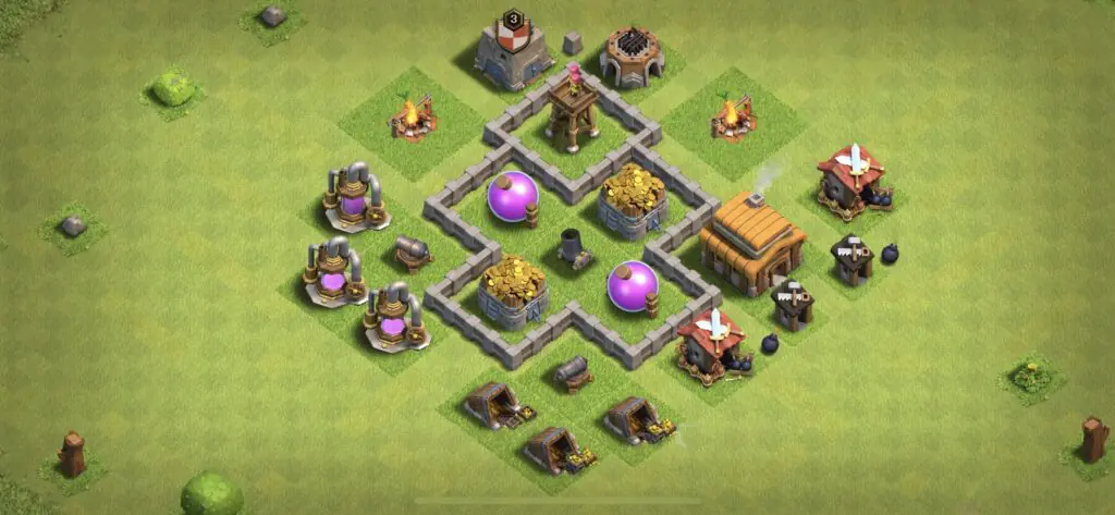 TH3 Farming Base - Top Town Hall 3 Farming Base with Link (#3) - Clash of Clans 2025​ TH3 Base