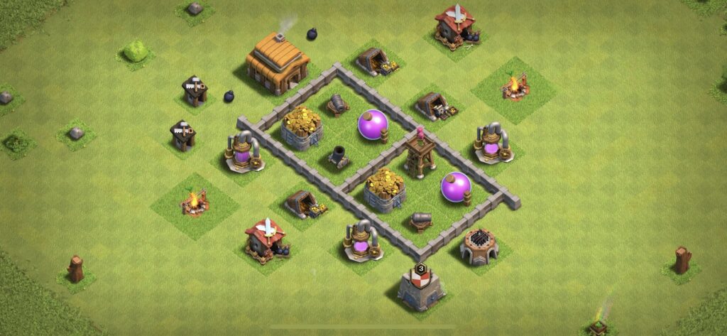 TH3 Farming Base - Top Town Hall 3 Farming Base with Link (#8) - Clash of Clans 2025​ TH3 Base