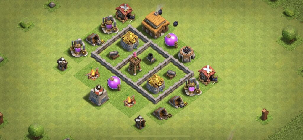 TH3 Farming Base - Top Town Hall 3 Farming Base with Link (#9) - Clash of Clans 2025​ TH3 Base