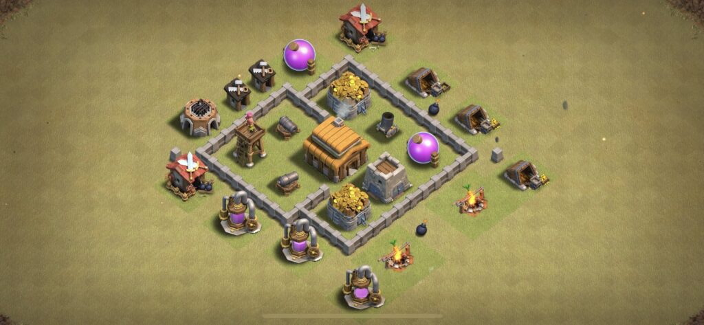 TH3 War Base - Top Town Hall 3 War Base with Link (#10) - Clash of Clans 2025​ TH3 Base
