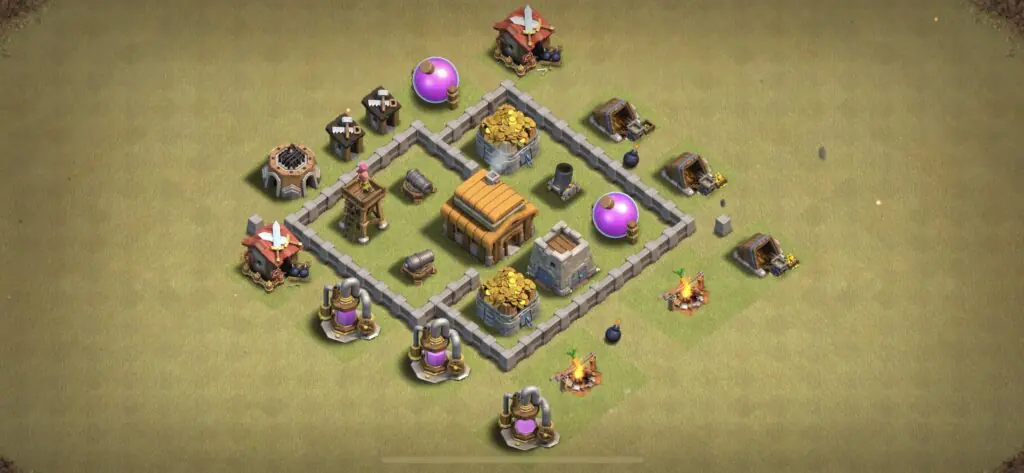TH3 War Base - Top Town Hall 3 War Base with Link (#10) - Clash of Clans 2025​ TH3 Base