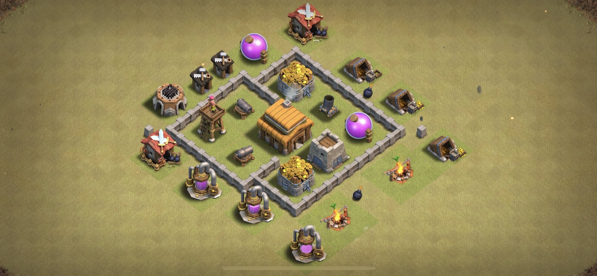 TH3 War Base - Top Town Hall 3 War Base with Link (#10) - Clash of Clans 2025​ TH3 Base