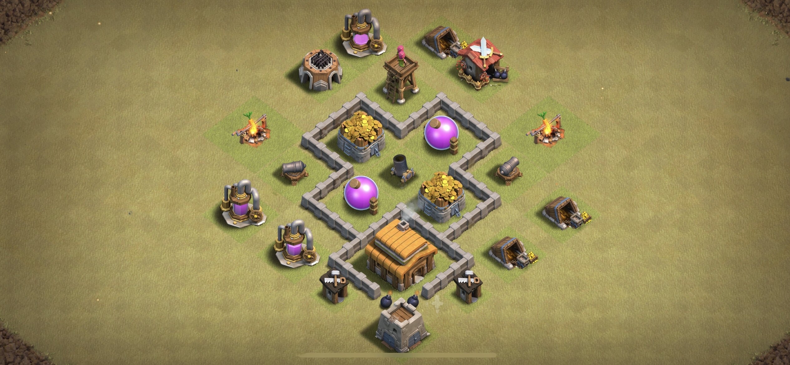 TH3 War Base - Top Town Hall 3 War Base with Link (#12) - Clash of Clans 2025​ TH3 Base
