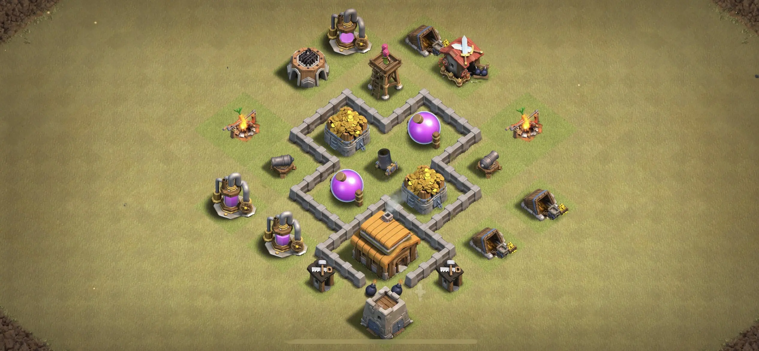 TH3 War Base - Top Town Hall 3 War Base with Link (#12) - Clash of Clans 2025​ TH3 Base