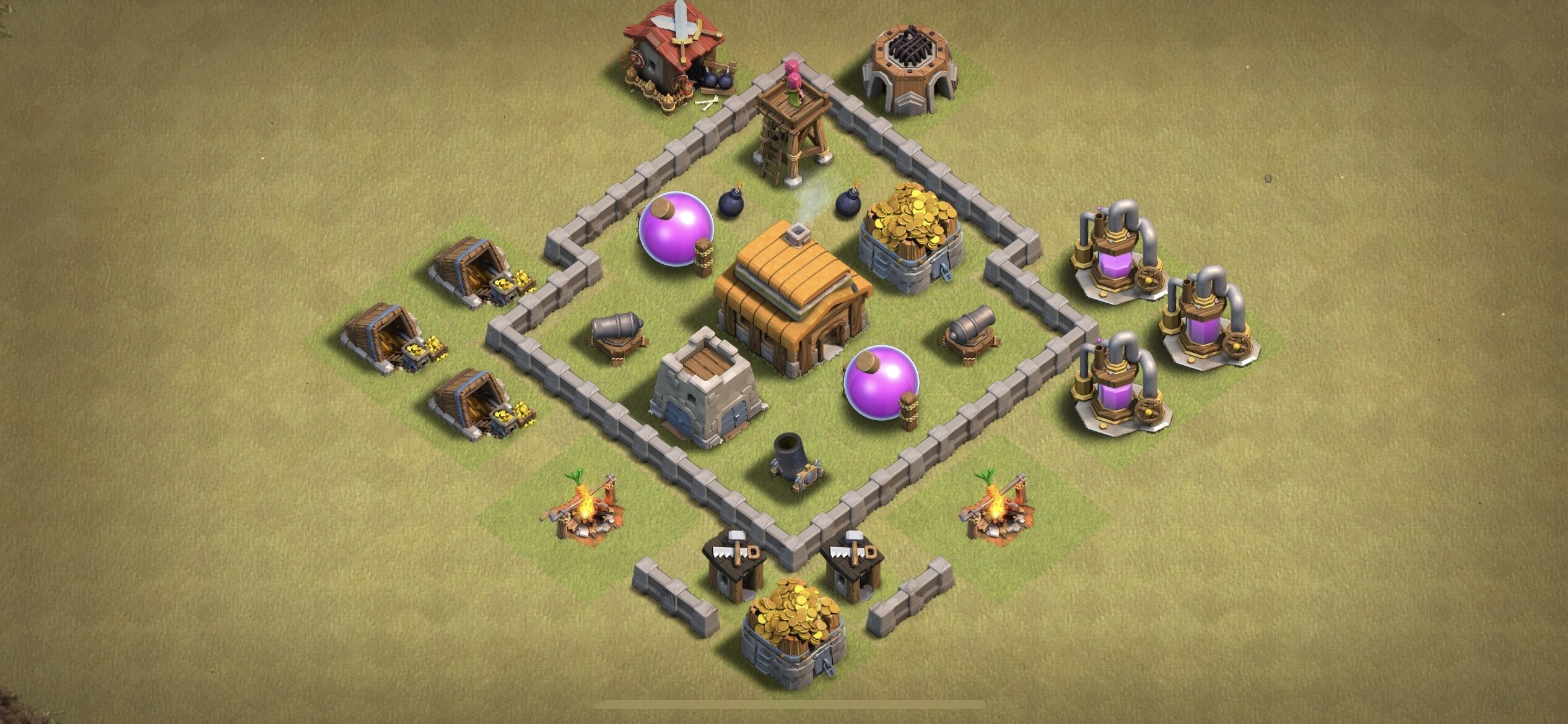 TH3 War Base - Top Town Hall 3 War Base with Link (#13) - Clash of Clans 2025​ TH3 Base