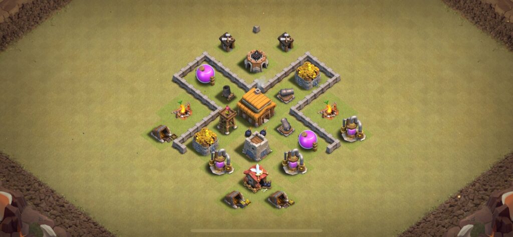 TH3 War Base - Top Town Hall 3 War Base with Link (#16) - Clash of Clans 2025​ TH3 Base