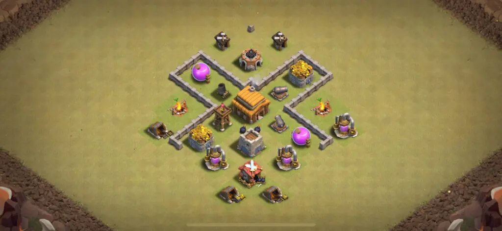 TH3 War Base - Top Town Hall 3 War Base with Link (#16) - Clash of Clans 2025​ TH3 Base