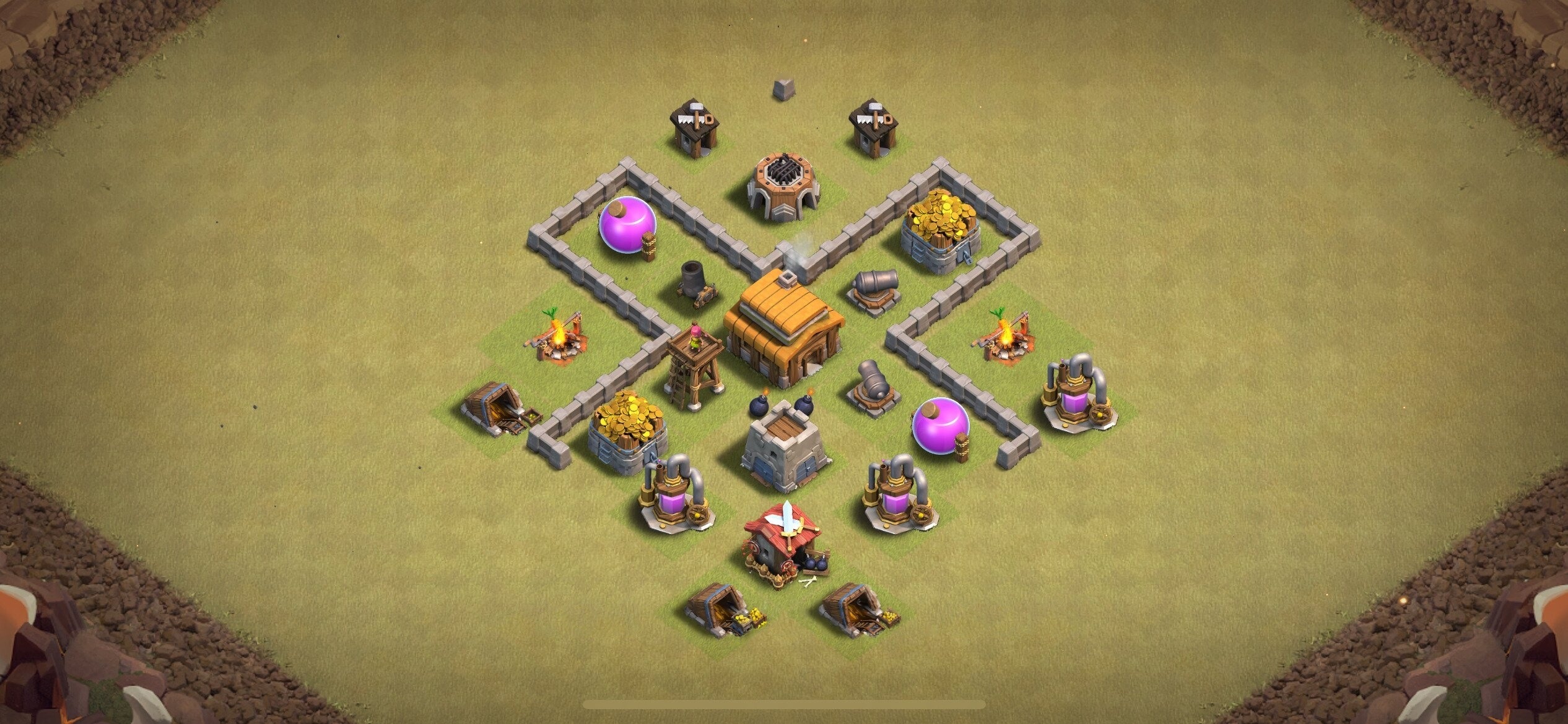TH3 War Base - Top Town Hall 3 War Base with Link (#16) - Clash of Clans 2025​ TH3 Base