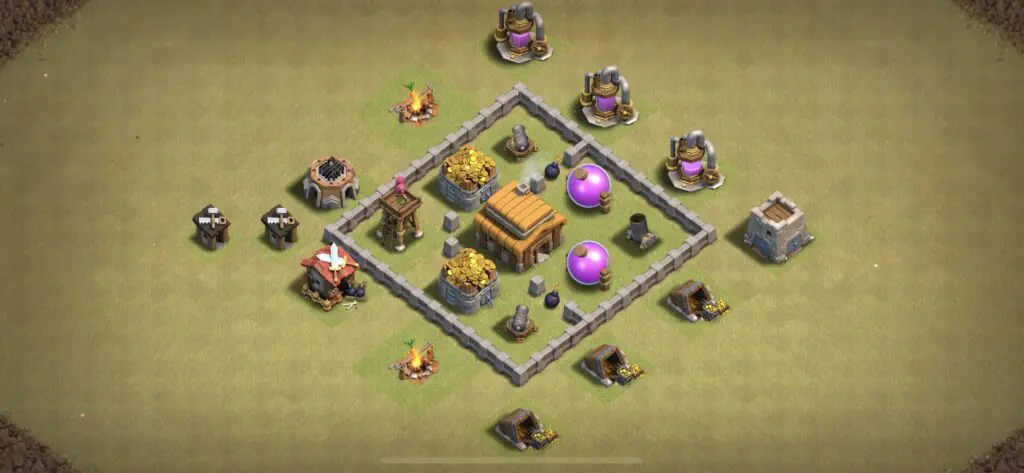 TH3 War Base - Top Town Hall 3 War Base with Link (#19) - Clash of Clans 2025​ TH3 Base