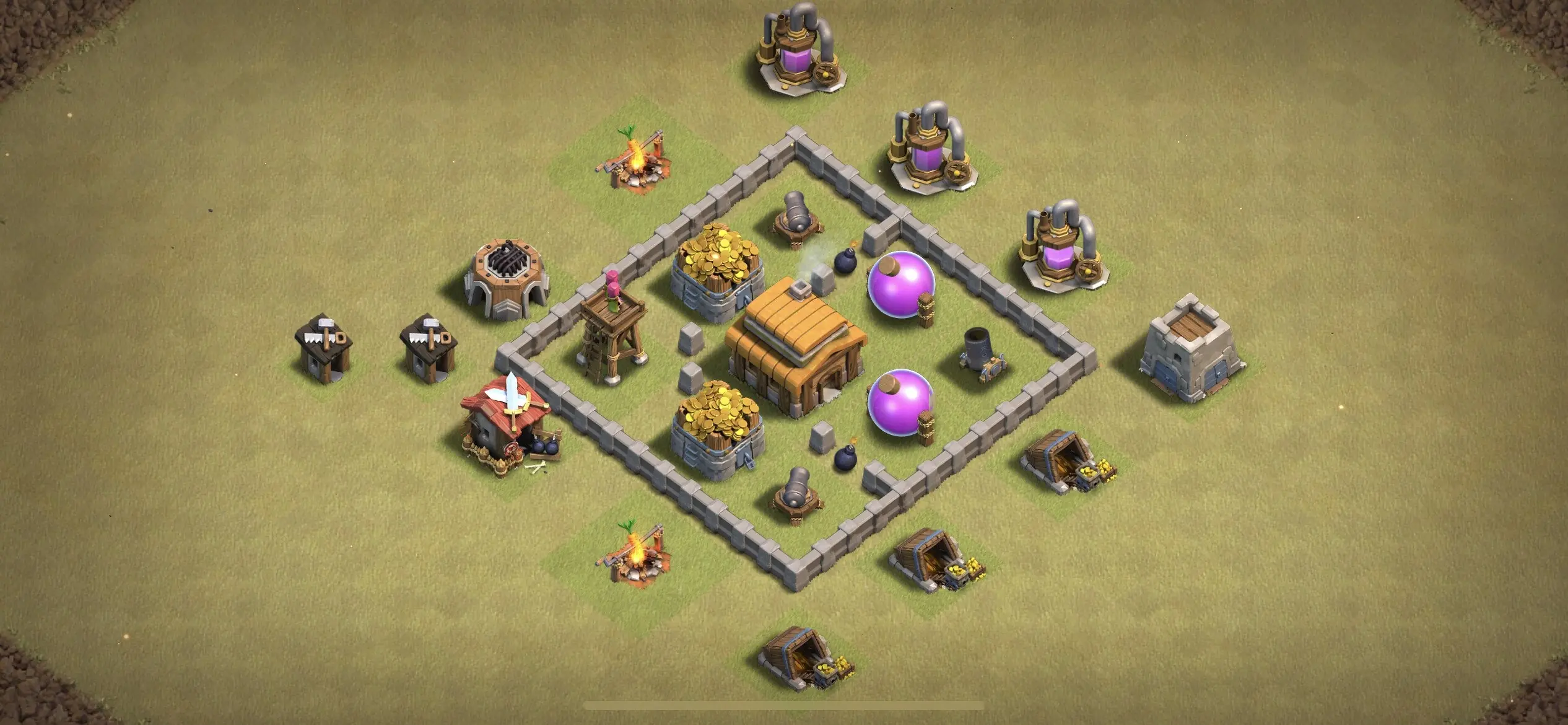 TH3 War Base - Top Town Hall 3 War Base with Link (#19) - Clash of Clans 2025​ TH3 Base