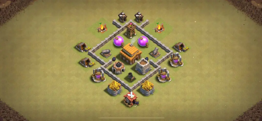 TH3 War Base - Top Town Hall 3 War Base with Link (#23) - Clash of Clans 2025​ TH3 Base