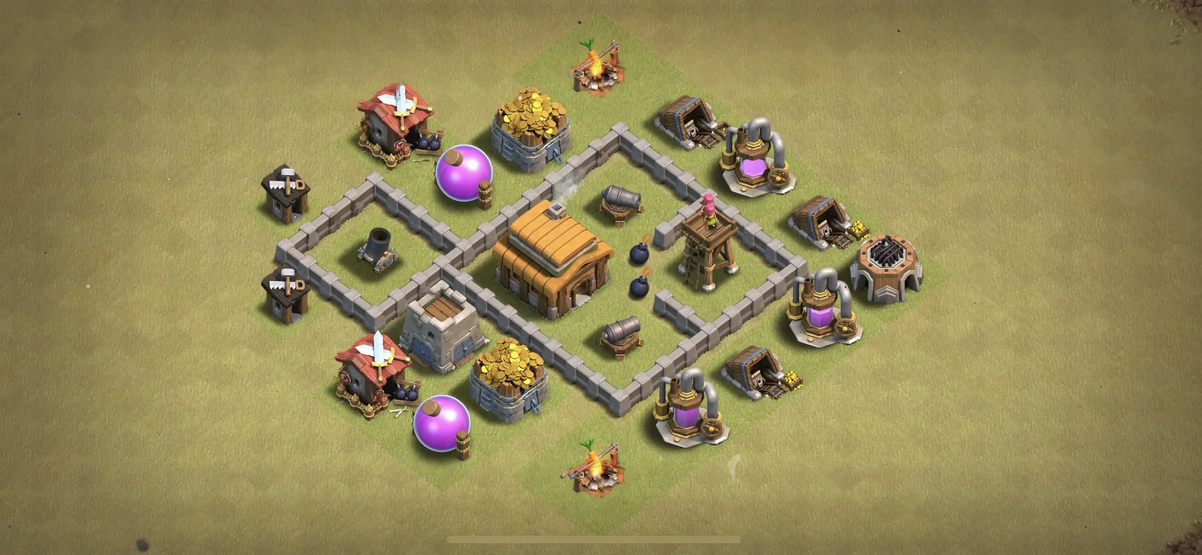 TH3 War Base - Top Town Hall 3 War Base with Link (#6) - Clash of Clans 2025​ TH3 Base