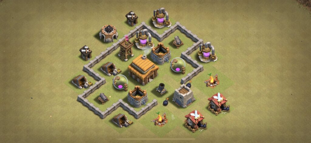 TH3 War Base - Top Town Hall 3 War Base with Link (#7) - Clash of Clans 2025​ TH3 Base