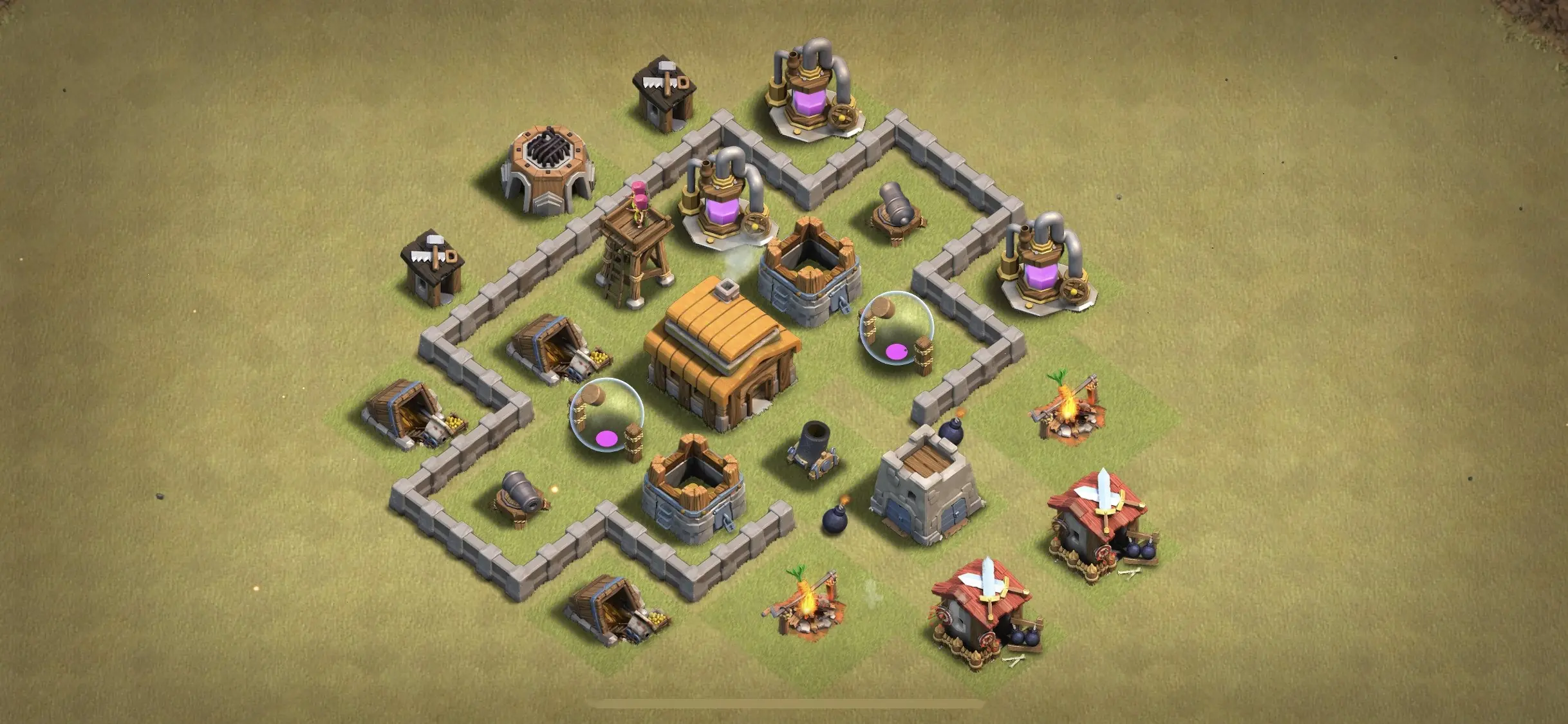 TH3 War Base - Top Town Hall 3 War Base with Link (#7) - Clash of Clans 2025​ TH3 Base