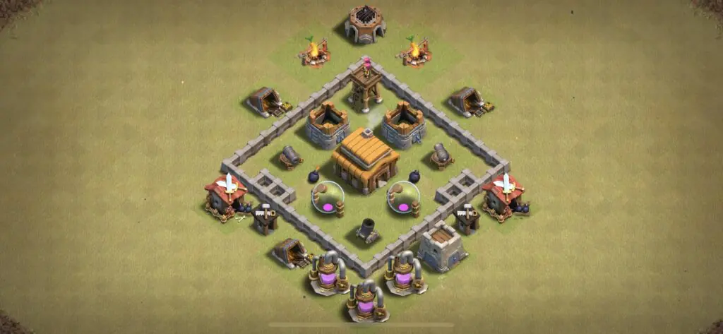 TH3 War Base - Top Town Hall 3 War Base with Link (#8) - Clash of Clans 2025​ TH3 Base