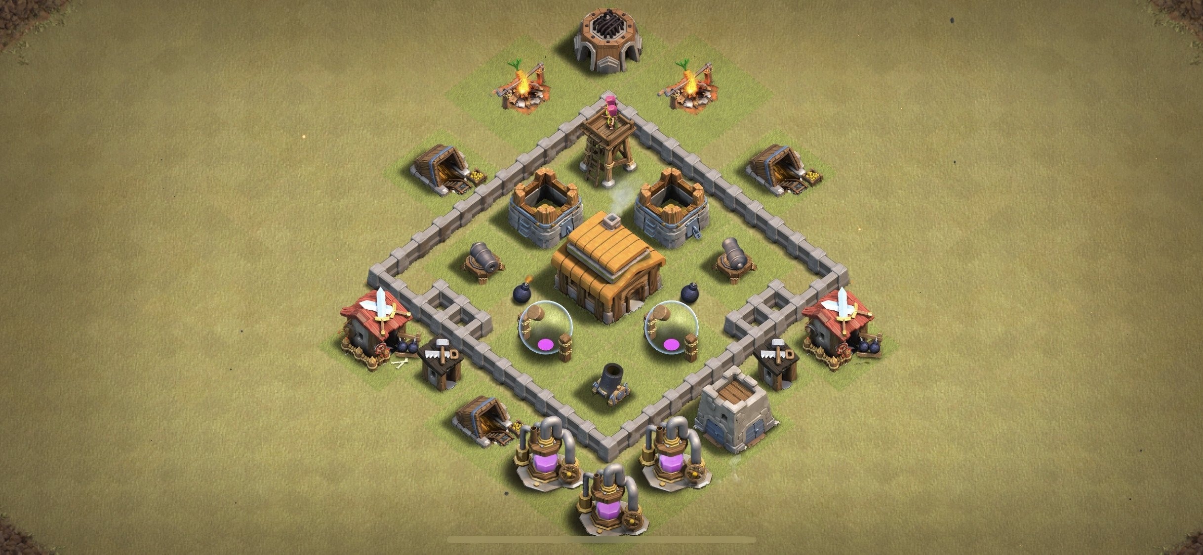 TH3 War Base - Top Town Hall 3 War Base with Link (#8) - Clash of Clans 2025​ TH3 Base