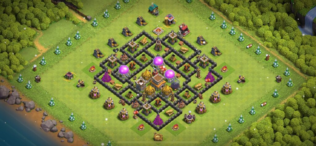 TH8 Defense Base - Top Town Hall 8 Defense Base with Link (#14) - Clash of Clans 2025​ TH8 Base