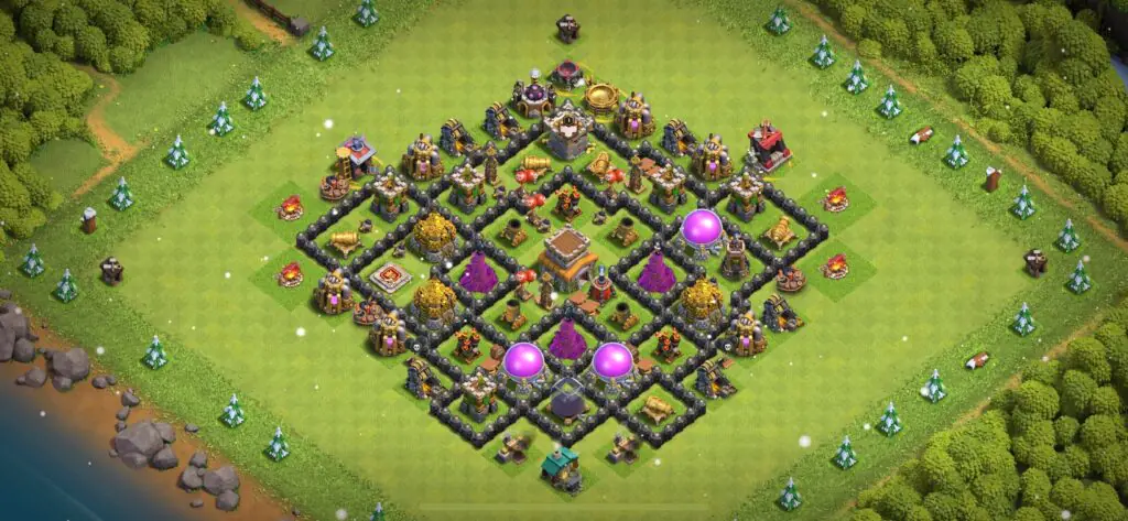 TH8 Defense Base - Top Town Hall 8 Defense Base with Link (#20) - Clash of Clans 2025​ TH8 Base