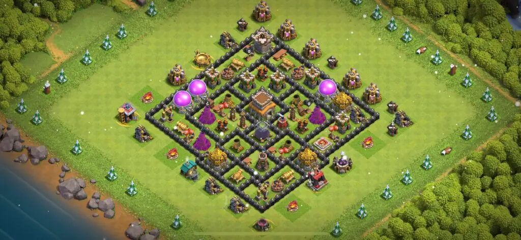 TH8 Defense Base - Top Town Hall 8 Defense Base with Link (#22) - Clash of Clans 2025​ TH8 Base