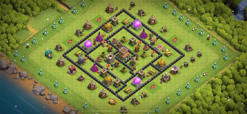 TH8 Defense Base - Top Town Hall 8 Defense Base with Link (#23) - Clash of Clans 2025​ TH8 Base