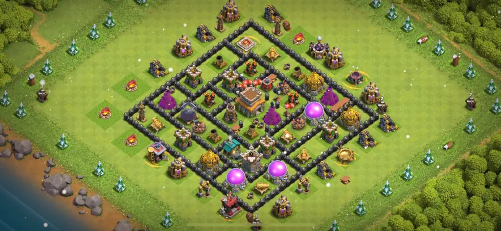 TH8 Defense Base - Top Town Hall 8 Defense Base with Link (#26) - Clash of Clans 2025​ TH8 Base