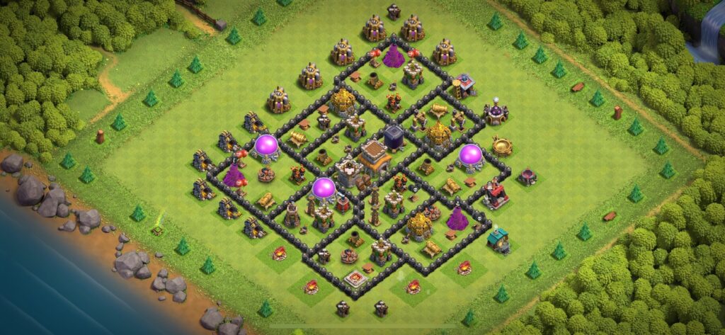 TH8 Defense Base - Top Town Hall 8 Defense Base with Link (#28) - Clash of Clans 2025​ TH8 Base