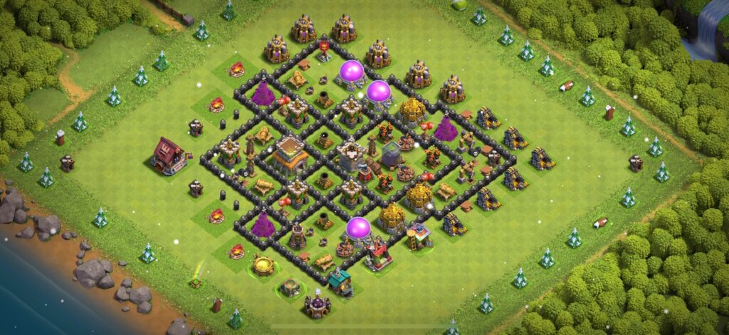 TH8 Defense Base - Top Town Hall 8 Defense Base with Link (#30) - Clash of Clans 2025​ TH8 Base