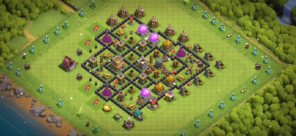 TH8 Defense Base - Top Town Hall 8 Defense Base with Link (#30) - Clash of Clans 2025​ TH8 Base
