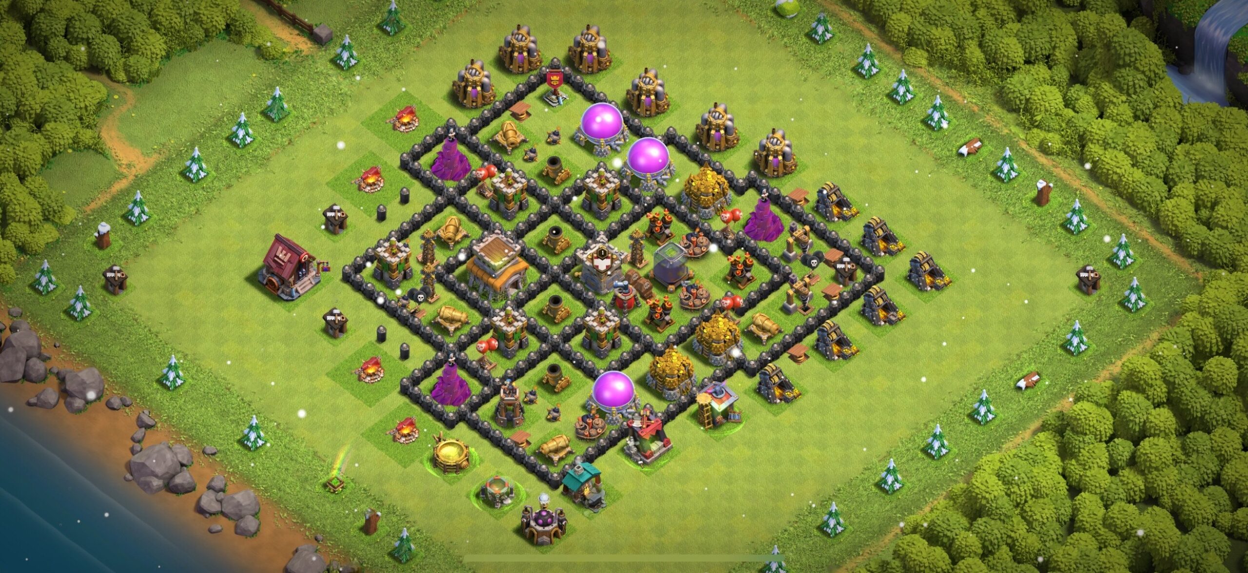 TH8 Defense Base - Top Town Hall 8 Defense Base with Link (#30) - Clash of Clans 2025​ TH8 Base