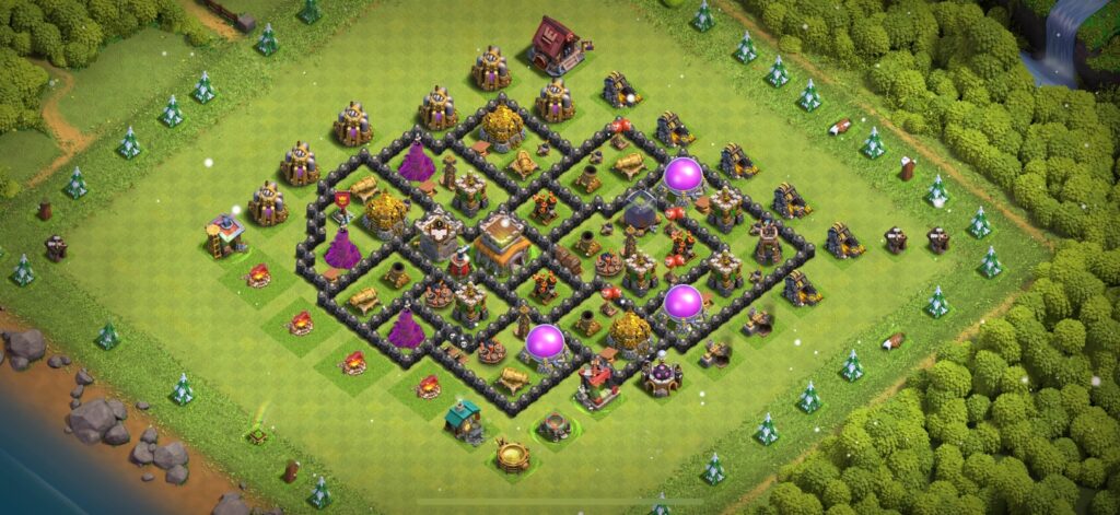 TH8 Defense Base - Top Town Hall 8 Defense Base with Link (#31) - Clash of Clans 2025​ TH8 Base