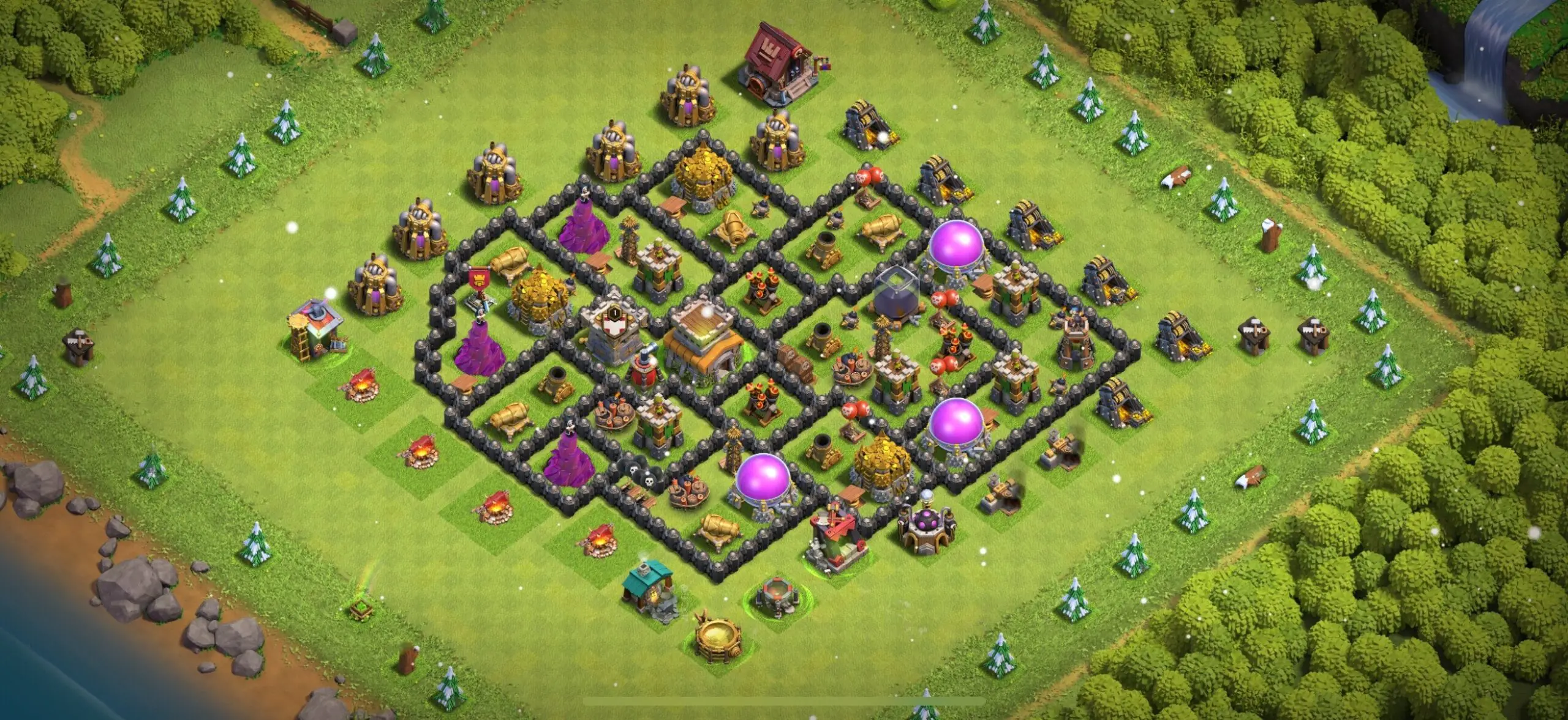 TH8 Defense Base - Top Town Hall 8 Defense Base with Link (#31) - Clash of Clans 2025​ TH8 Base