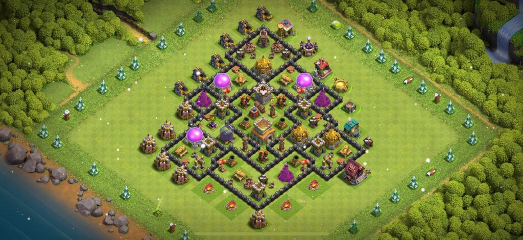TH8 Defense Base - Top Town Hall 8 Defense Base with Link (#32) - Clash of Clans 2025​ TH8 Base