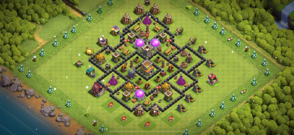 TH8 Defense Base - Top Town Hall 8 Defense Base with Link (#33) - Clash of Clans 2025​ TH8 Base