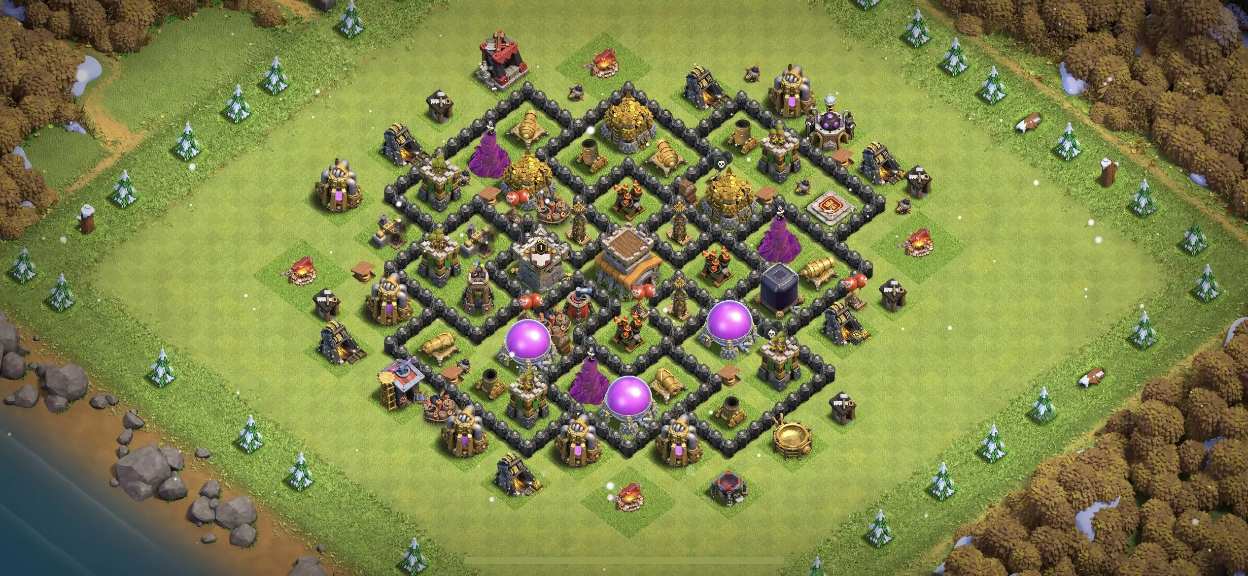 TH8 Defense Base - Top Town Hall 8 Defense Base with Link (#5) - Clash of Clans 2025​ TH8 Base