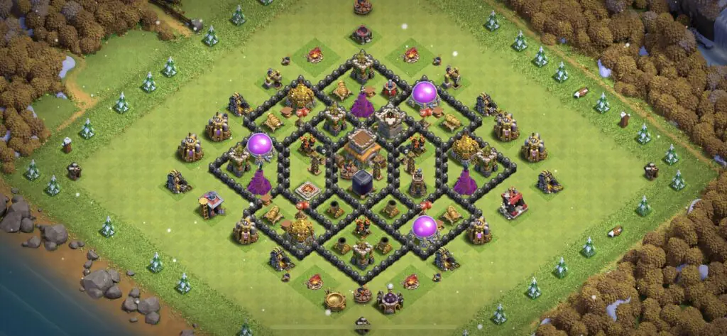 TH8 Defense Base - Top Town Hall 8 Defense Base with Link (#7) - Clash of Clans 2025​ TH8 Base