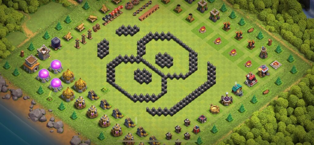 TH8 Troll Base - Top Town Hall 8 Troll/Funny Base with Link (#21) - Clash of Clans 2025​ TH8 Base
