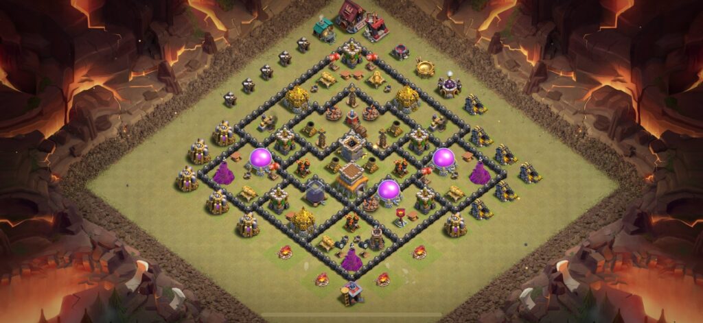 TH8 War Base - Top Town Hall 8 War Base with Link (#11) - Clash of Clans 2025​ TH8 Base