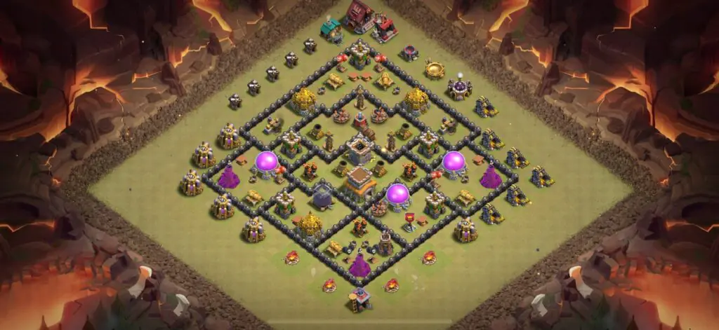 TH8 War Base - Top Town Hall 8 War Base with Link (#11) - Clash of Clans 2025​ TH8 Base