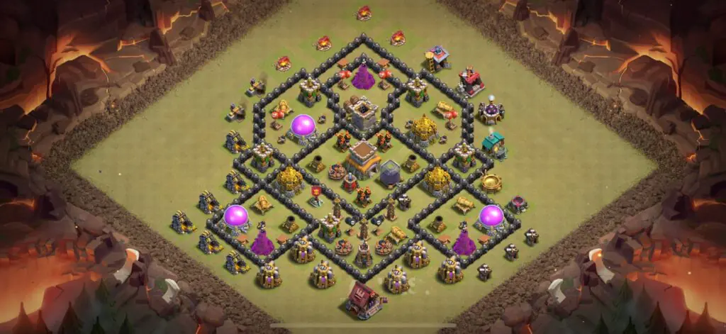 TH8 War Base - Top Town Hall 8 War Base with Link (#19) - Clash of Clans 2025​ TH8 Base