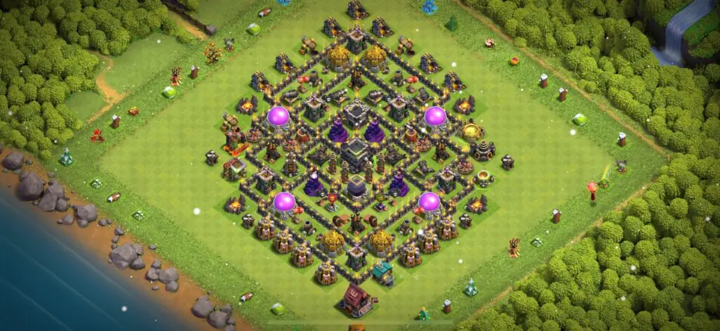 TH9 Defense Base - Top Town Hall 9 Defense Base with Link (#10) - Clash of Clans 2025​ TH9 Base