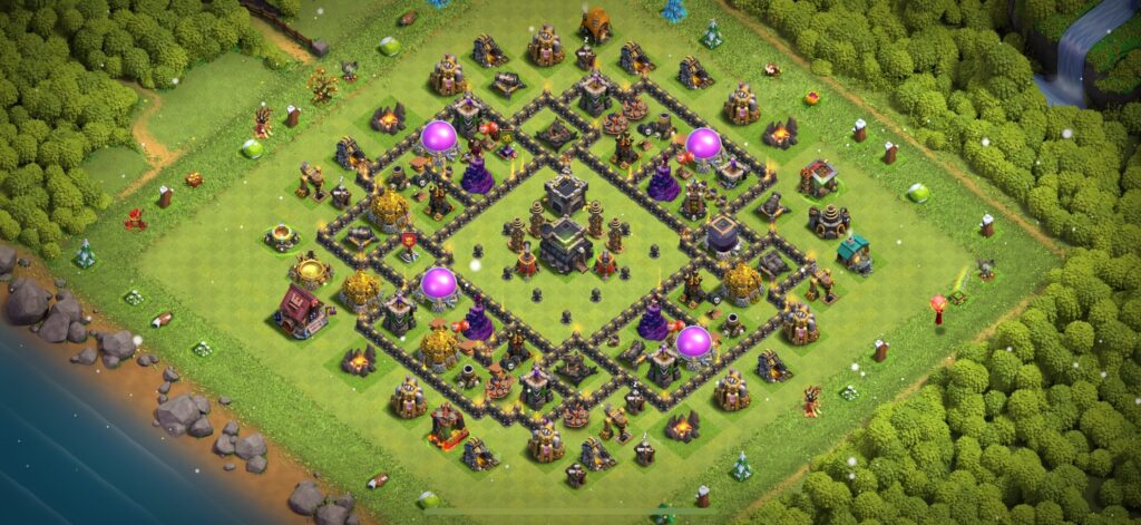 TH9 Defense Base - Top Town Hall 9 Defense Base with Link (#11) - Clash of Clans 2025​ TH9 Base