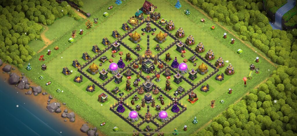 TH9 Defense Base - Top Town Hall 9 Defense Base with Link (#21) - Clash of Clans 2025​ TH9 Base