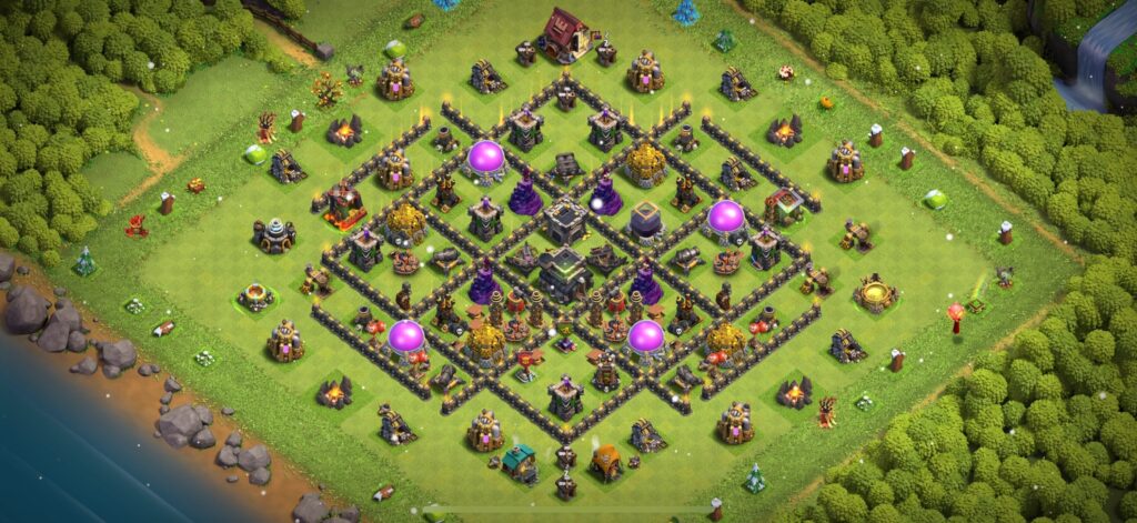 TH9 Defense Base - Top Town Hall 9 Defense Base with Link (#24) - Clash of Clans 2025​ TH9 Base