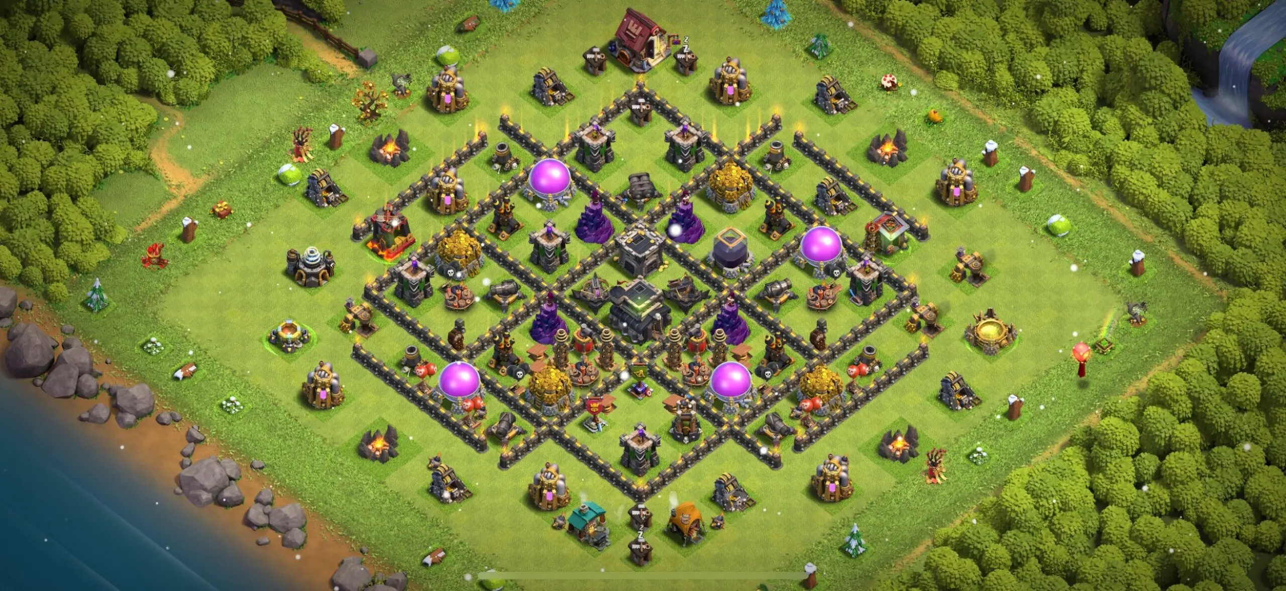 TH9 Defense Base - Top Town Hall 9 Defense Base with Link (#24) - Clash of Clans 2025​ TH9 Base