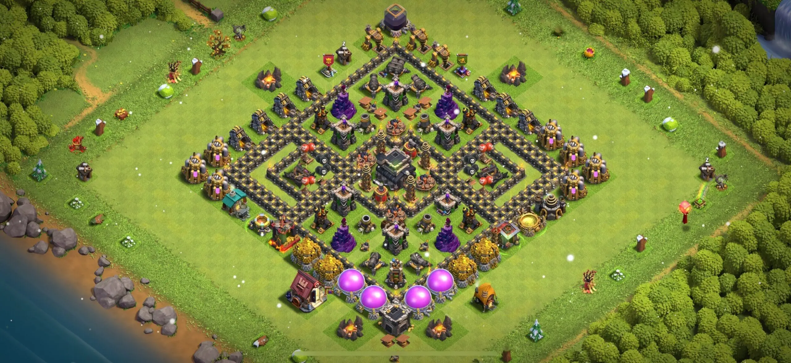 TH9 Defense Base - Top Town Hall 9 Defense Base with Link (#28) - Clash of Clans 2025​ TH9 Base